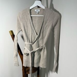 COS Ribbed Wrap Cardigan